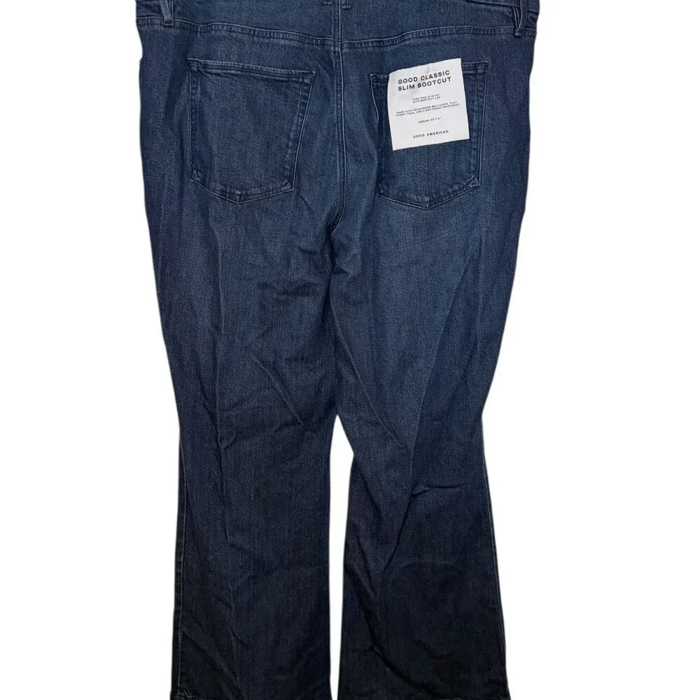 Good American Good Classic Slim Bootcut Jeans High Rise Plus 22 NWT